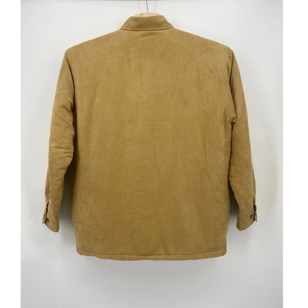 Rugged Wear Hunter's Peak Shirt Jacket XL Tan Excellent Sherpa Lined Faux Suede
